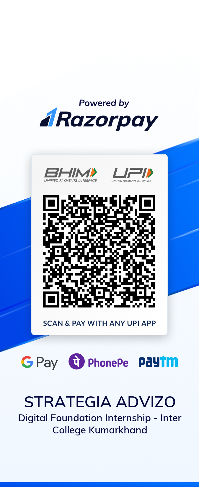 UPI QR Code — Scan to pay ₹500